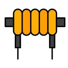 Inductor Line Color Icon