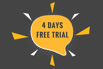 4 days Free trial Banner Design. 4 day free banner background