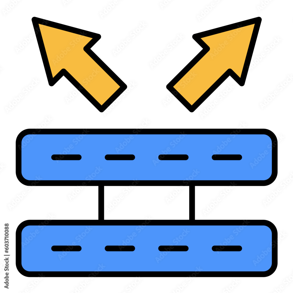 Poster scalable line color icon