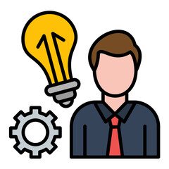 Entrepreneur Line Color Icon