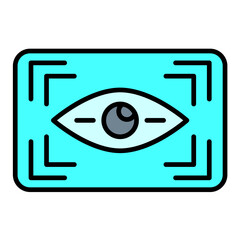 Eye Scanner Line Color Icon