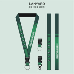 Green Lanyard Template Set for All Company