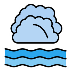 Foggy Line Color Icon