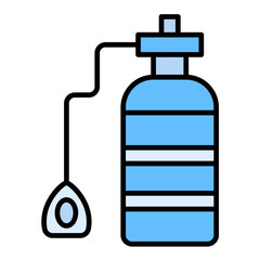 Oxygen Tank Line Color Icon