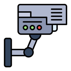 Cctv Line Color Icon