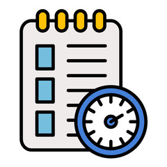 Fototapeta premium Schedule Line Color Icon