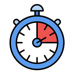 Stopwatch Line Color Icon