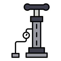 Air Pump Line Color Icon