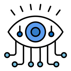 Bionic Eye Line Color Icon