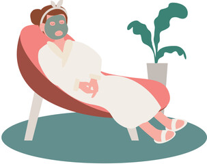 Woman with Clay Facial Mask on Their Face