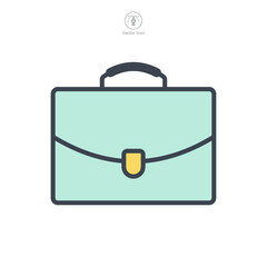 briefcase icon symbol template for graphic and web design collection logo vector illustration