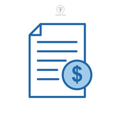 Fototapeta premium Invoice tax form icon symbol template for graphic and web design collection logo vector illustration