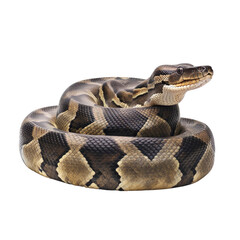 Obraz premium animal anaconda sitting isolated on a transparent background, Generative ai 