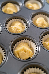 Mini Vanilla Cupcakes with Pink Buttercream Frosting