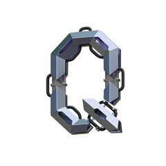Futuristic Tech 3D Alphabet or PNG Letters
