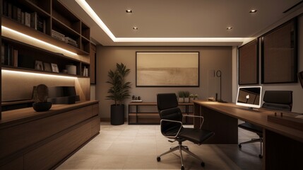 home studio workshop with modern loft design and skylight roof top multi purpose function home design concept, image ai generate