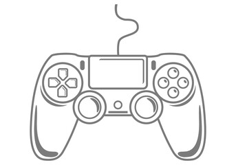 Joystick Controller, Analog Joystick, and Game Pad Stick Illustration.For t-shirt prints and other uses.