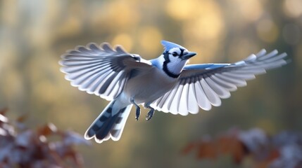 Blue Jay in Flight
