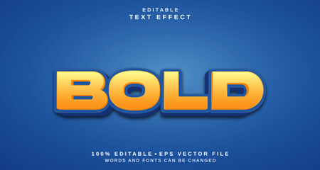 Editable text style effect - Bold text style theme.