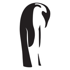 penguin bird logo and icon, arctic animal symbol