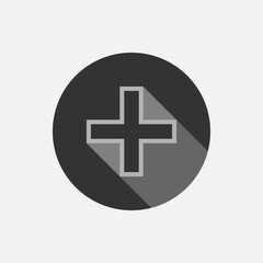 Add Icon. Plus, Positive. Ambulance, Medical Logo. Increase Sign and Symbol for Design, Presentation, Website or Apps Elements - Vector.    