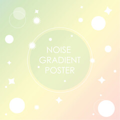 Blurred gradient frame. Pastel green yellow pink background with frame and stars template layout liquid color Vector illustration 