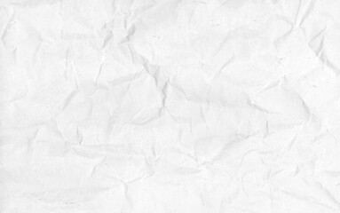 Obraz na płótnie Canvas Wrinkled textured white paper background.