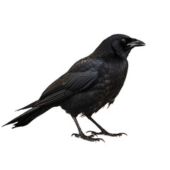Fototapeta premium a raven isolated on transparent background cutout