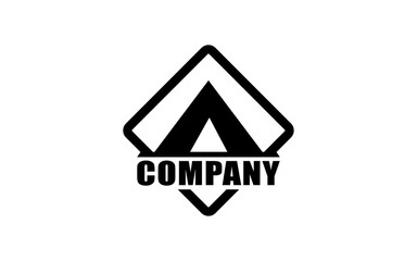 Letter A logo template with modern style.