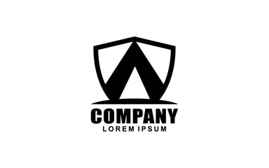 Letter A logo template with modern style.