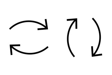 Curved arrows in four directions: up, down, left, and right.