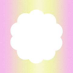 Pink And Yellow Gradient Flower Frame