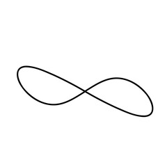 Infinity symbol line icon, outline vector sign, linear style pictogram isolated on white.