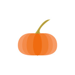 pumpkin flat design vector illustration isolated on white background