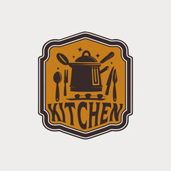 Kitchen Vintage Badge Logo Design