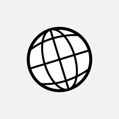 Globe Icon. Earth, World Symbol for Design, Presentation, Website or Apps Elements – Vector. 