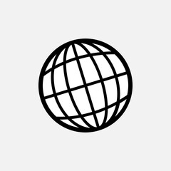 Globe Icon. Earth, World Symbol for Design, Presentation, Website or Apps Elements – Vector. 