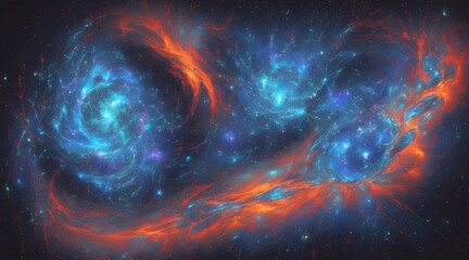 abstract cosmic background universe manifestation psychedelic effect  AI generated 