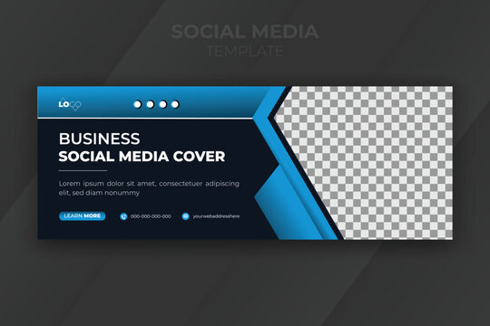 Modern business marketing agency social media cover photo design with corporate and creative gradient color shape or web banner to promote your company