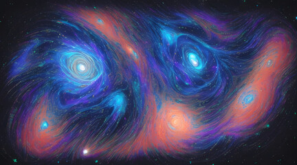 abstract cosmic background universe manifestation psychedelic effect  AI generated 
