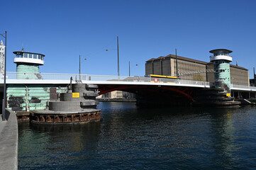  Pont basculant Knippelsbro reliant les &icirc;les de Slotsholmen et d'Amager de la ville de Copenhague