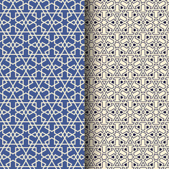 Abstract Islamic arabic seamless geometric pattern vector