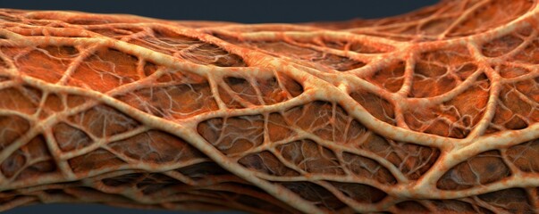 Abstract organic background of brain structure veins biology texture Generative AI 