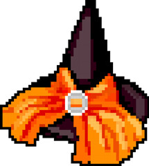 Obraz premium witch wizard hat game pixel art retro vector. bit witch wizard hat. old vintage illustration