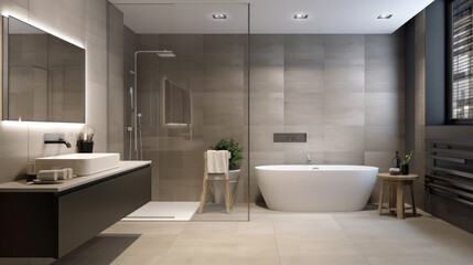 Interior of a Urban Modern Bathroom