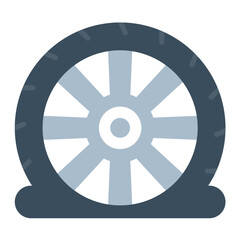 Obraz premium Flat Tire Icon