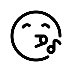 Editable whistle expression emoticon vector icon. Part of a big icon set family. Part of a big icon set family. Perfect for web and app interfaces, presentations, infographics, etc