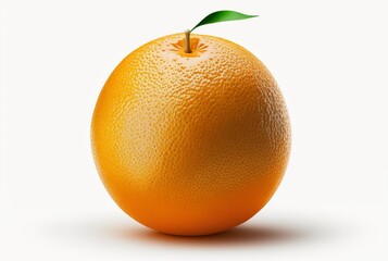 Fresh oranges isolated on white background. generative ai
