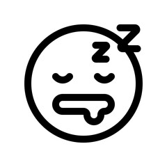 Editable sleepy head, drowzy expression emoticon vector icon. Part of a big icon set family. Part of a big icon set family. Perfect for web and app interfaces, presentations, infographics, etc