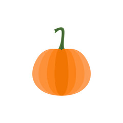 pumpkin flat design vector illustration isolated on white background